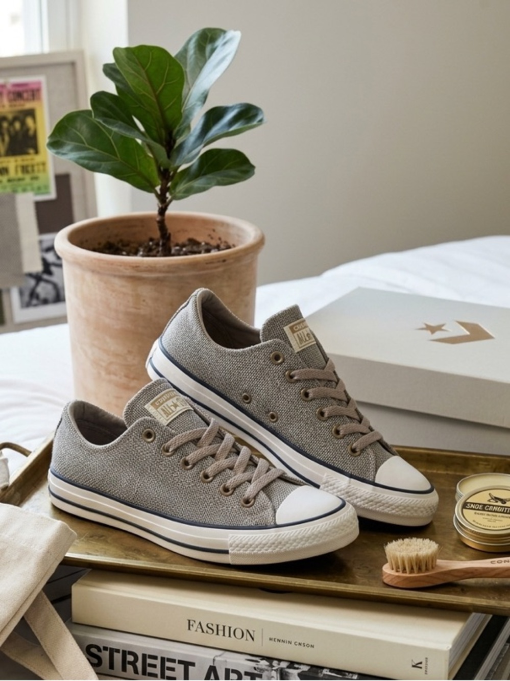 Converse All Star Women's Low-Top Sneakers in Taupe